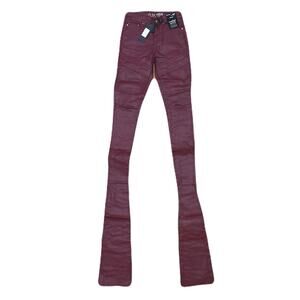 Si Tu Veux Gordon Jean’s Burgundy Wax Superstack  Size 30